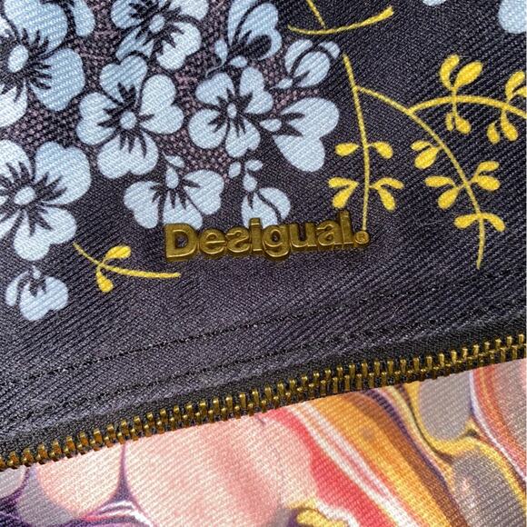 DESIGUAL Spain $129 Folded Paradiso Convertible Crossbody Bag Purse - Picture 7 of 14